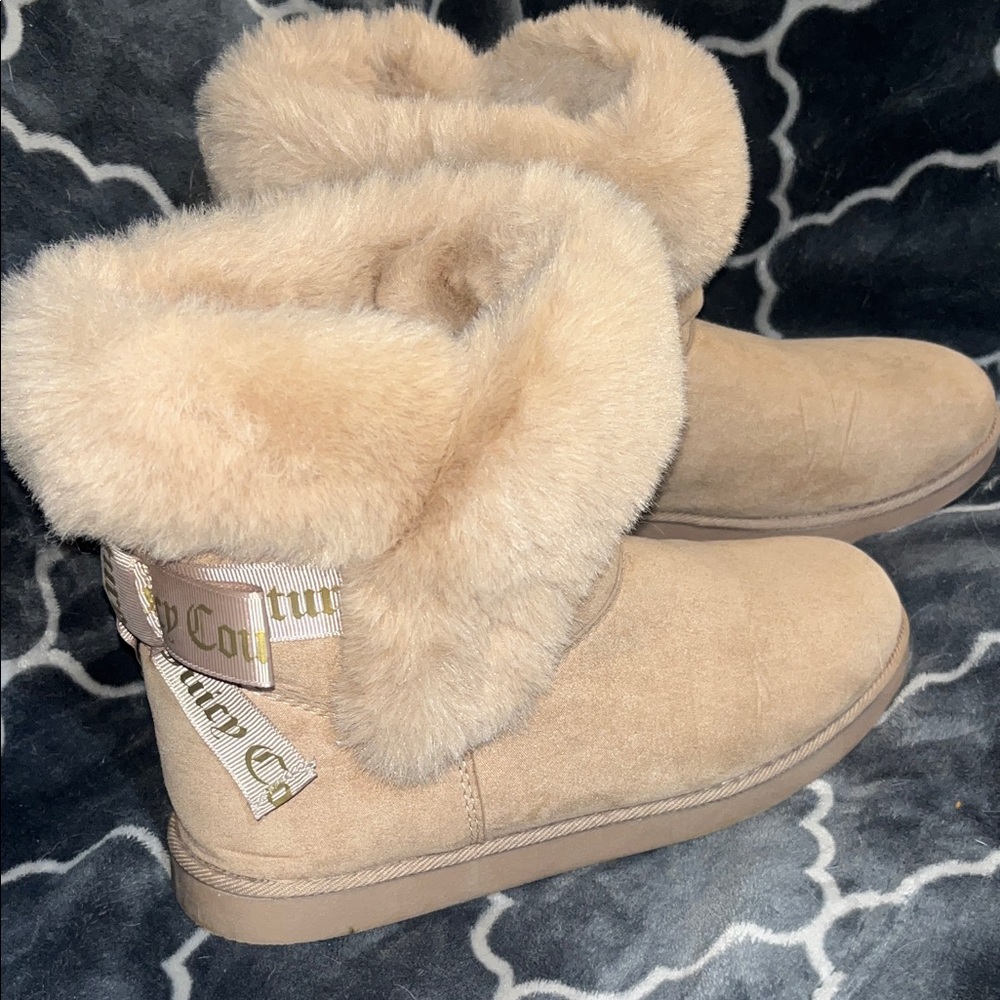 Juicy Couture Tan Winter Boots with Plush Trim